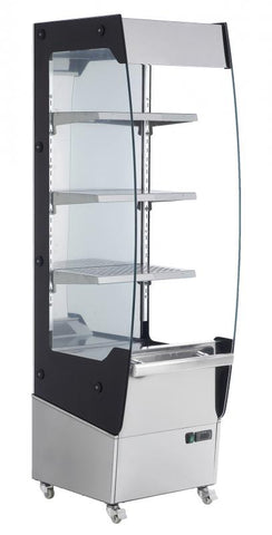 Omcan 39537 - 19" Floor Display Warmer, 3 Shelves, Open Front, Self-Service, 7.7 cu.ft. (220 L) capacity