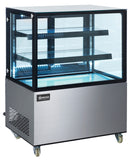 Omcan 39540 - 48" Two (2) Shelf Square Edge Refrigerated Floor Display Case with 13 cu.ft. (370 L)