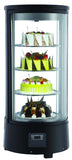 Omcan 39552 - 18″ Three (3) Shelf Countertop Cylindrical Refrigerated Showcase, 2.54 cu.ft (72 L), Black