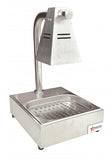 Omcan 39602 - Commercial Fry Dump Holding Station Portable Electric Food Warmer One Infrared Bulb Freestanding with Tray – 275W, 110V