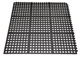 Omcan 39767 - Black Anti-Fatigue Mat with Interlocking Edges