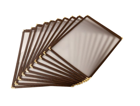 Omcan 39793 - 9 1/2″ x 11 3/4″ Single Brown Menu Holder