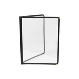 Omcan 39794 - 9 1/2″ x 11 3/4″ Black Double-Fold Menu Holder