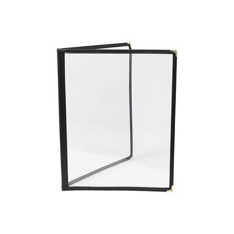 Omcan 39794 - 9 1/2″ x 11 3/4″ Black Double-Fold Menu Holder