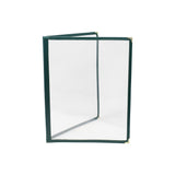 Omcan 39795 - 9 1/2″ x 11 3/4″ Green Double-Fold Menu Holder