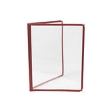 Omcan 39796 - 9 1/2″ x 11 3/4″ Red Double-Fold Menu Holder