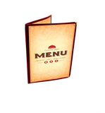Omcan 39796 - 9 1/2″ x 11 3/4″ Red Double-Fold Menu Holder