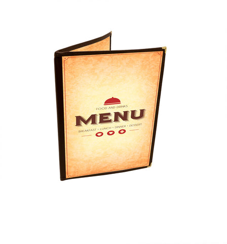 Omcan 39797 - Double-Fold Brown Menu Holder