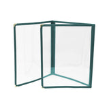 Omcan 39799 - 9 1/2″ x 11 3/4″ Green Triple-Fold Menu Holder