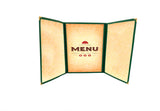 Omcan 39799 - 9 1/2″ x 11 3/4″ Green Triple-Fold Menu Holder