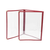Omcan 39800 - 9 1/2″ x 11 3/4″ Red Triple-Fold Menu Holder