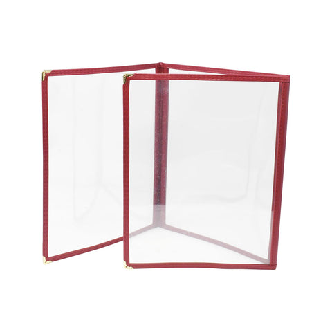 Omcan 39800 - 9 1/2″ x 11 3/4″ Red Triple-Fold Menu Holder