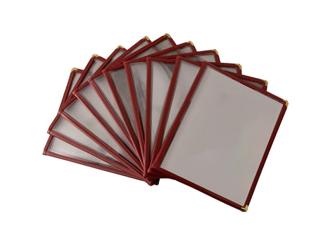 Omcan 39800 - 9 1/2″ x 11 3/4″ Red Triple-Fold Menu Holder