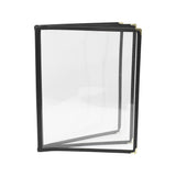 Omcan 39802 - 9 1/2″ x 11 3/4″ Black Three-Page Menu Holder