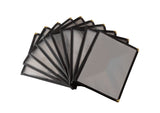 Omcan 39802 - 9 1/2″ x 11 3/4″ Black Three-Page Menu Holder