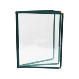 Omcan 39803 - 9 1/2″ x 11 3/4″ Green Three-Page Menu Holder