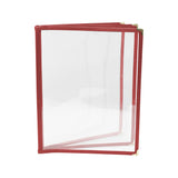 Omcan 39804 - 9 1/2″ x 11 3/4″ Red Three-Page Menu Holder