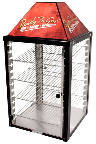 Omcan 39853 - 18" Countertop Food Display Warmer, 4 Shelves, Self/Full-Service – 120V, 640W