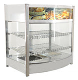 Omcan 40002 - 26" Display Warmer, 2 Shelves, Back Doors, Full-Service, 3.7 cu.ft. (107 L) Capacity