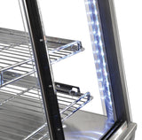 Omcan 40003 - 26" Display Warmer, 3 Shelves, Sliding Front and Back Doors, Self/Full-Service, 3.3 cu.ft. (96 L) Capacity