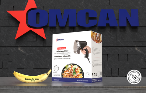 Omcan 40280 - Kebab Cutter with Round Stainless Steel and Serrated Blade