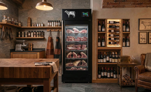 Omcan 40299 - Stagionello® Maturmeat® 150 kg Meat Curing Cabinet with ClimaTouch® and Fumotic®