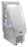Omcan 40438 - 24″ Three (3) Shelf Grab-and-Go Open Refrigerated Floor Display Showcase, 8.12 cu.ft. (243 lbs), Silver
