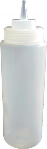 Omcan 40470 - 16 oz Clear Vinegar Condiment Squeeze Bottle – BPA Free