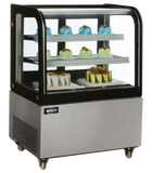 Omcan 40519 - 48″ Two (2) Shelf Curved Edge Refrigerated Floor Display Case, 13 cu.ft (370 L)