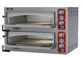 Omcan 40636 - Trento Entry Max Series 39″ Double Chamber Pizza Oven with 27.6″ Chamber – 11.2 kW, 230 V, 3 Ph