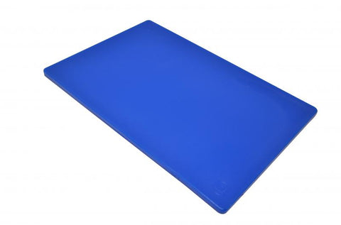 Omcan 41197 - 12″ x 18″ x 1/2″ Polyethylene Blue Rigid Cutting Board