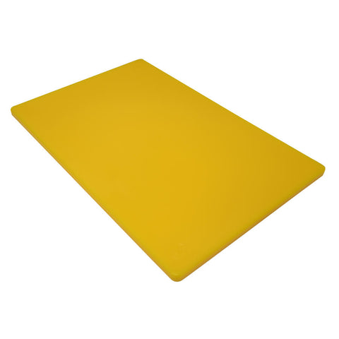 Omcan 41201 - 12″ x 18″ x 1/2″ Polyethylene Yellow Rigid Cutting Board