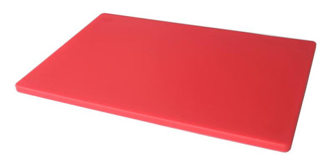Omcan 41212 - 18″ x 24″ x 1/2″ Polyethylene Red Rigid Cutting Board