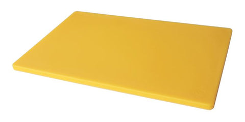 Omcan 41213 - 18″ x 24″ x 1/2″ Polyethylene Yellow Rigid Cutting Board