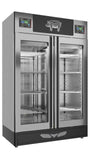 Omcan 41262 - StagionelloEvo® 100 kg + 100 kg Twin Curing Cabinet with ClimaTouch® and Fumotic®