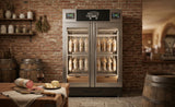 Omcan 41262 - StagionelloEvo® 100 kg + 100 kg Twin Curing Cabinet with ClimaTouch® and Fumotic®