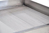 Omcan 41373 - Stainless Steel Griddle with Half-Smooth and Half-Ribbed Surface and 23.87″x 16″ Cooking Area