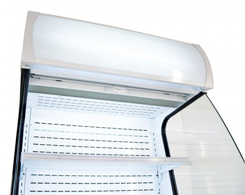 Omcan 41465 - 34″ Two (2) Shelf Refrigerated Floor Open Display Case, 12.7 cu.ft (360 L), White