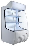 Omcan 41465 - 34″ Two (2) Shelf Refrigerated Floor Open Display Case, 12.7 cu.ft (360 L), White