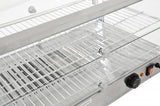 Omcan 41872 - 28" Countertop Display Warmer, 2 Shelves, Square Glass Front, Self/Full-Service, 2.82 cu.ft. (80 L) Capacity