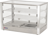 Omcan 41873 - 28" Countertop Display Warmer, 3 Shelves, Square Glass Front, Self/Full-Service, 4 cu.ft. (115 L) Capacity