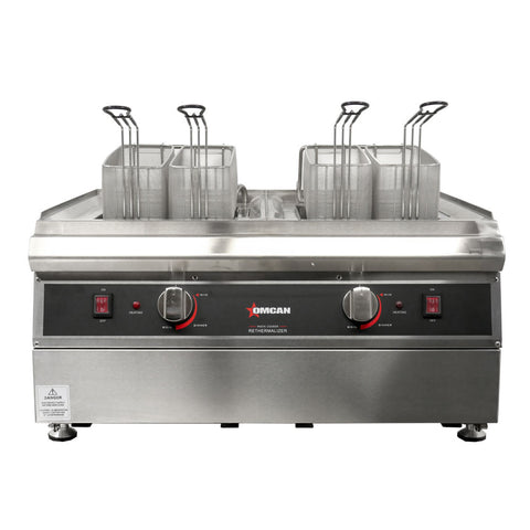 Omcan 41883 - 2 x 2.5 Gallon (9L) Double Tank Electric Countertop Pasta Cooker (240V)