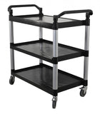 Omcan 43069 - Black Plastic Bussing Cart with 19.5″ x 31″ tray size