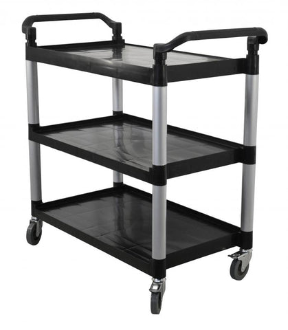 Omcan 43069 - Black Plastic Bussing Cart with 19.5″ x 31″ tray size
