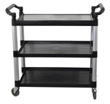 Omcan 43069 - Black Plastic Bussing Cart with 19.5″ x 31″ tray size