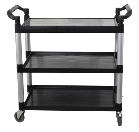 Omcan 43069 - Black Plastic Bussing Cart with 19.5″ x 31″ tray size