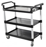 Omcan 43069 - Black Plastic Bussing Cart with 19.5″ x 31″ tray size