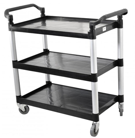 Omcan 43069 - Black Plastic Bussing Cart with 19.5″ x 31″ tray size
