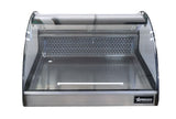 Omcan 43074 - 27″ Curved Glass Countertop Refrigerated Display, 4.2 cu.ft. (118L), Stainless Steel