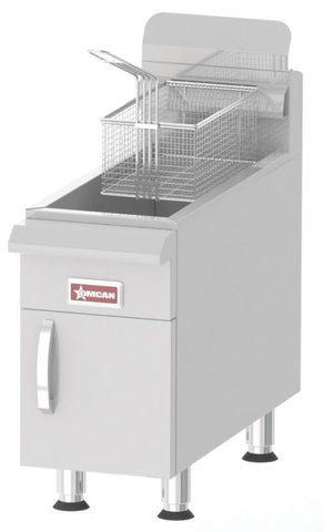 Omcan 43086 - Commercial Countertop Natural Gas Fryer with 26,500 BTU and 15 lb. Oil Capacity